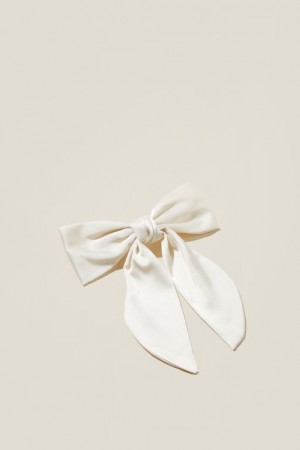 Accesorios Para El Cabello Cotton On Heidi Hair Bow Mujer Ecru | Z5r3TDElbJR