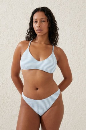 Arriba De Bikini Cotton On Scoop Tri Mujer Azules Rayadas | nO44baH4jq9