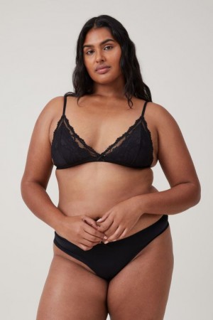 Bralette Cotton On Everyday Encaje Triangle Acolchado Mujer Negras | EFxhKx4c1Y0