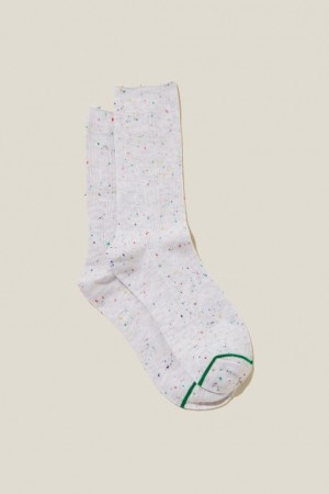 Calcetines Cotton On Fine Acanalado Crew Mujer Multicolor | 77xYitRLvA4