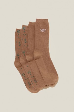 Calcetines Cotton On The Perfect Pair Crew 2Pk Mujer Taurus | IlNJymtKFMc