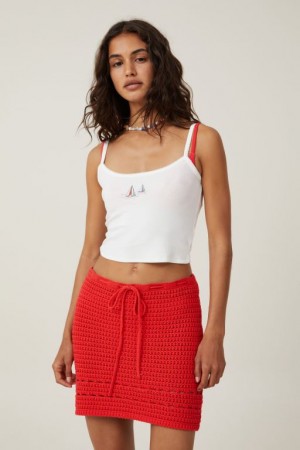 Cami Cotton On 90 S Estampadas Tiras Mujer Blancas | RyXSh6hLNDt