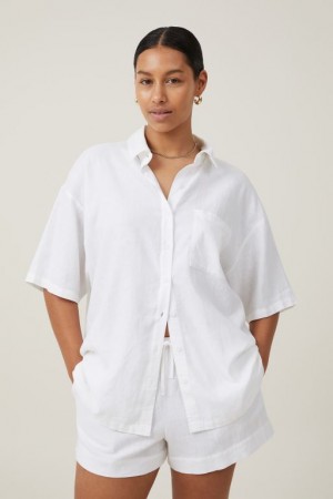 Camisas Cotton On Haven Corta Sleeve Mujer Blancas | bWUlsBIzuG1