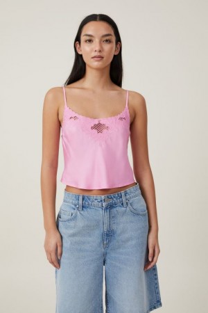 Camisas Cotton On Willa Satin Cami Mujer Rosas | ccgth87IbTq