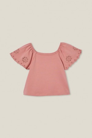 Camiseta Cotton On Ava Corta Sleeve Niña Clay | vHvHg7KEOEi