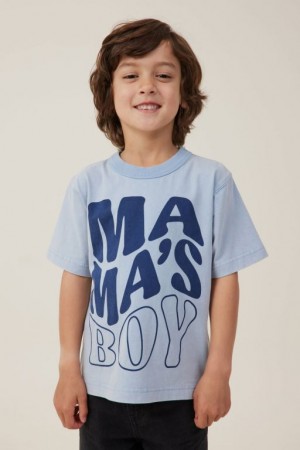 Camiseta Cotton On Jonny Corta Sleeve Print Niño Azules | 8a0peXPTRlt