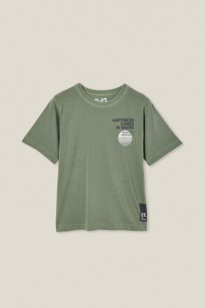 Camiseta Cotton On Jono Corta Sleeve Print Niño Verde Oliva Oscuro | c9aFsEJgaEf