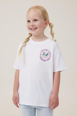 Camiseta Cotton On License Drop Shoulder Corta Sleeve Niña Blancas | iOhEkuviu80