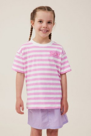 Camiseta Cotton On License Drop Shoulder Corta Sleeve Niña Rosas Rayadas | 9PcAeUsaMEh