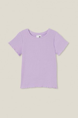 Camiseta Cotton On Raya Rib Baby Niña Moradas | yyObZJrVIFq