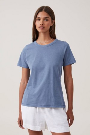 Camiseta Cotton On The Classic Organic Mujer Azules | v6Zqq82SOjt