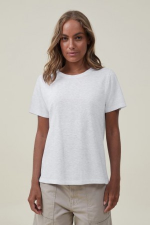 Camiseta Cotton On The Classic Organic Mujer Gris Claro | wbV3TPFr3G5