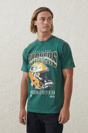 Camisetas Estampadas Cotton On Active Nfl Oversized Hombre Verde | sruVnNwcZ2A