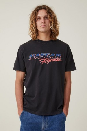 Camisetas Estampadas Cotton On Nascar Loose Fit Hombre Negras | Yz2mybL9W4T