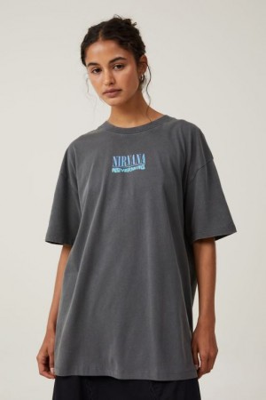 Camisetas Estampadas Cotton On The Oversized Nirvana Mujer Lcn | M91MEL5FohD