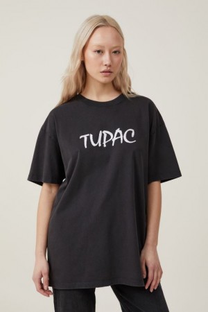 Camisetas Estampadas Cotton On The Oversized Hip Hop Mujer Negras | 8p7hauQwxrW