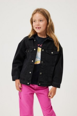 Chaquetas Cotton On Oversized Denim Niño Negras | QFyVRhXxUUx