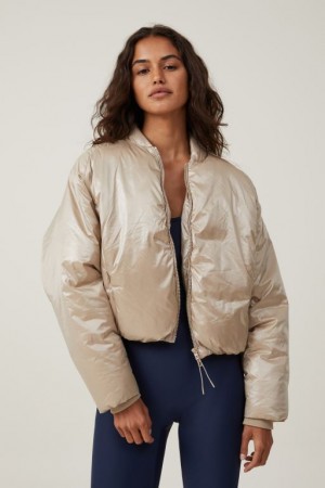 Chaquetas Cotton On The Recycled Mother Puffer Bomber Mujer Blancas | 8Q4ysBjrvWG