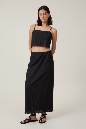 Falda Cotton On Ellie Maxi Mujer Negras | B7dgxjIhyt9