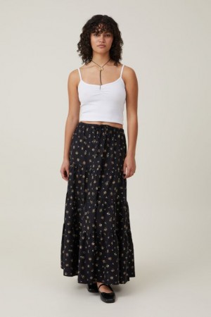 Falda Cotton On Haven Tiered Maxi Mujer Negras | gqYfjnuPvTL