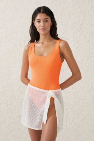 Falda Cotton On Open Mesh Beach Mini Sarong Mujer Blancas | 0yJrKoZDIgM