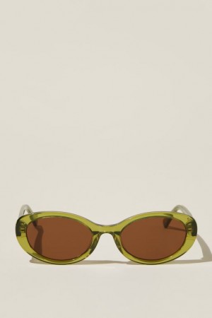 Gafas de Sol Cotton On Carter Oval Mujer Verde | JbPDt3IMkMw