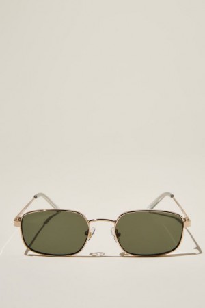 Gafas de Sol Cotton On Taylor Metal Mujer Doradas Verde Oscuro | kjybeEQZRdL