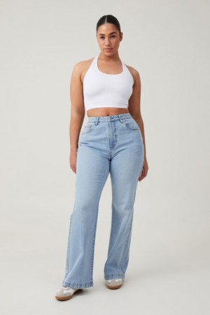 Jeans Cotton On Curvy Stretch Bootcut Flare Mujer Azules | 7ohwV5tlNvS