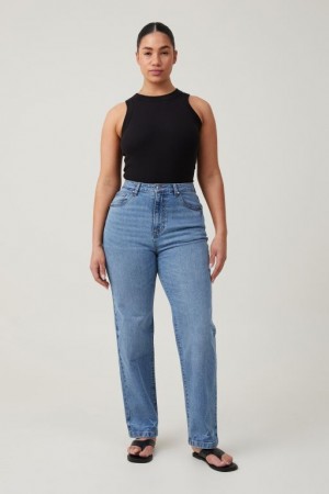 Jeans Cotton On Curvy Stretch Directo Mujer Azules | zUC5XEyWWSt