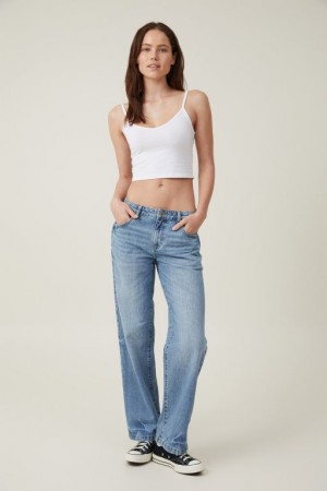 Jeans Cotton On Low Rise Directo Mujer Azules | Xk1oScEY4r9