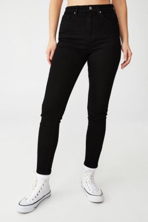 Jeans Cotton On Luxe Flaco Mujer Negras | CGEurcF5hDq