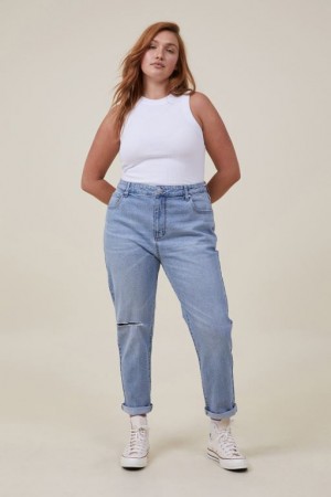 Jeans Cotton On Stretch Mom Mujer Azules | nhGHV9oYaQ0