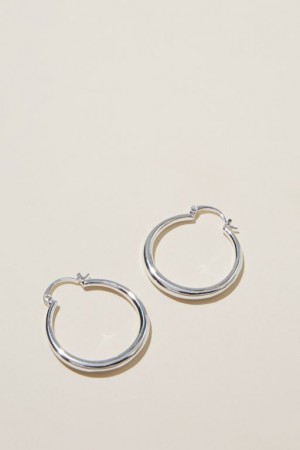 Joyería Cotton On Large Hoop Earring Mujer Plateadas | Wn3Bm2P9q8W