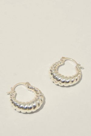 Joyería Cotton On Mid Hoop Earring Mujer Plateadas | W0eL4IhFSWb