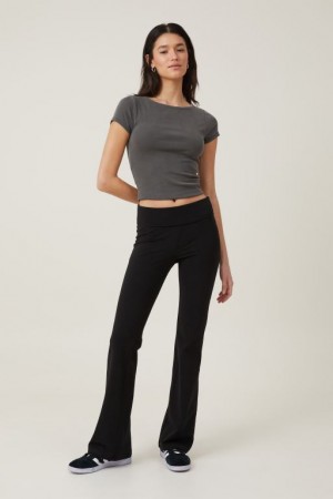 Pantalon Cotton On Bella Bootleg Mujer Negras | XtPUqHI2DMf