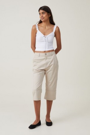 Pantalon Cotton On Capri Mujer Gris | s8fq5R0ZFtv