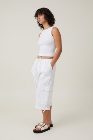 Pantalon Cotton On Haven Capri Mujer Blancas | eQXAVilKQCT