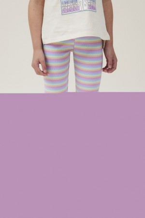 Pantalon Cotton On Huggie Tights Niña Multicolor Rayadas | Whj4AK3O0og