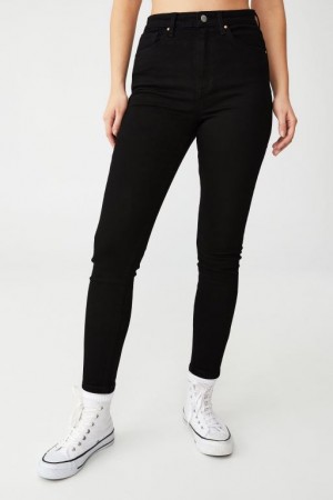 Pantalon Cotton On Luxe Flaco Jean Mujer Negras | 4K5THIKOonh