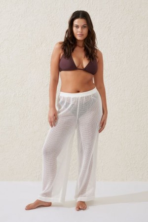 Pantalon Cotton On Open Mesh Beach Mujer Blancas | CYN6dJ8zTiH