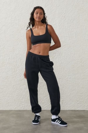 Pantalon Cotton On Plush Essential Gym Pista Mujer Negras | seC0d0F7K4O