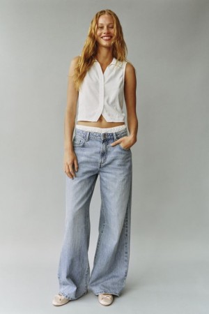 Pantalon Cotton On Relaxed Anchos Leg Jean Mujer Azules | ueBkHLAeAkx