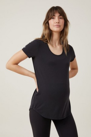 Ropa de Premamá Cotton On Gym T Shirt Mujer Negras | SDEVg2w5T1x