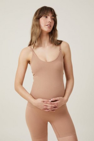 Ropa de Premamá Cotton On Seamless Nursing Cami Mujer Maple | 2ECcpWoHBzJ