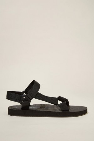 Sandalias Cotton On Correa Hombre Negras | PHMJ5ZY4Gcy