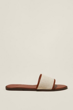 Sandalias Cotton On Sorrento Single Vamp Mujer Marrones | qdL0k5bT6we