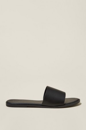 Sandalias Cotton On Sorrento Single Vamp Mujer Negras | 8G7s3jSLusx