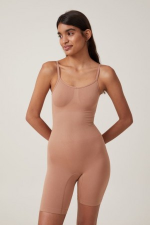 Sujetadores Cotton On Seamless Shapewear Bodysuit Corta Mujer Maple | omYPn2CpAkj