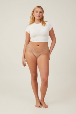 Tanga Cotton On Everyday Encaje Comfy Mujer Maple | vq8tcLma7L3