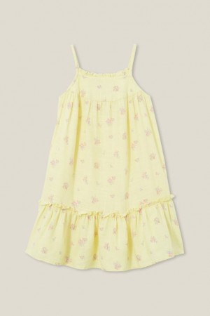 Vestido Cotton On Alice Sin Manga Niña Amarillo | aURM8xY0z57